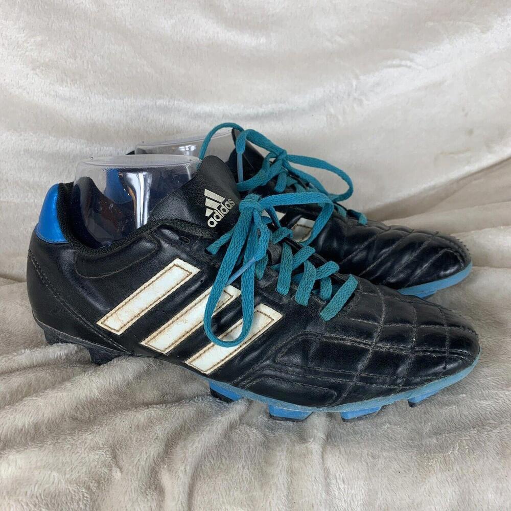 Adidas Mens Size 7 Goletto Soccer Cleats F32943 Black Blue Sports Shoes​